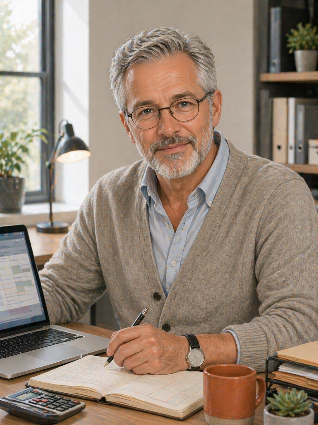 Portrait of Dean, a detail-obsessed bookkeeper